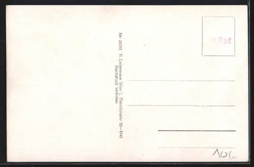 AK St. Pölten, Blick in die Kremserstrasse, Litfasssäule