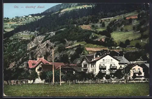 AK Ötz, Gasthof zum Kassl, Ortsansicht