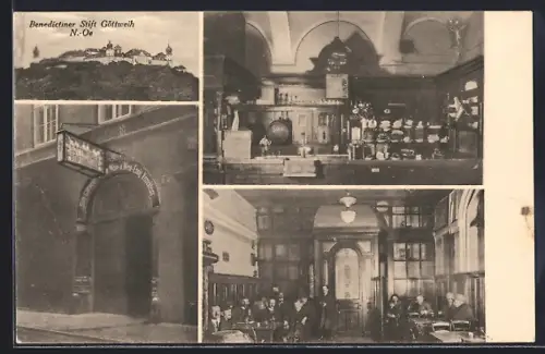 AK Wien, Göttweiger Stiftskeller in der Spiegelgasse 9, Innen- und Aussenansicht, Stift Göttweig