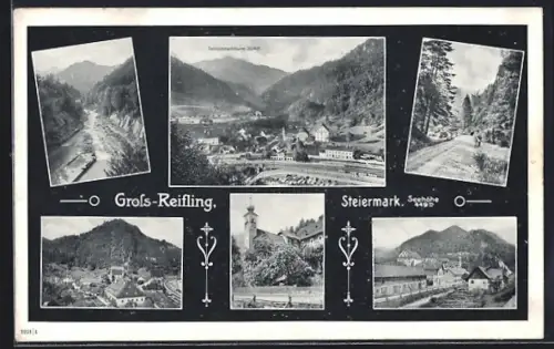 AK Gross-Reifling, Totalansicht, Kirche, Strassenpartie