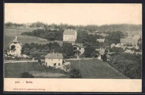 AK Sulz, Ortsansicht aus der Vogelschau