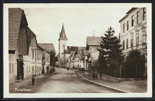 AK Timelkam, Kaufhaus, Volksschule, Kirche