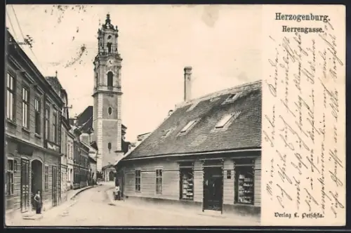 AK Herzogenburg, Strassenpartie in der Herrengasse