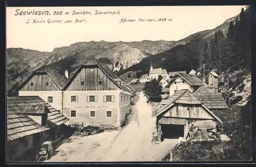 AK Seewiesen, Gasthof zur Post v. L. Kain und Umgebung