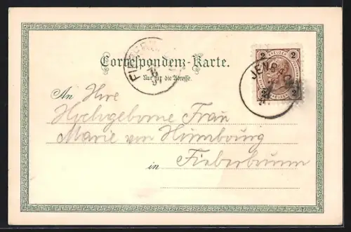 Lithographie Pertisau, Ansicht am Achensee und Frau in Tracht