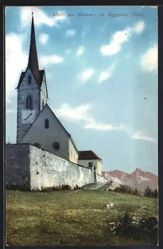 AK Gummer im Eggental, Kirche mit Wiese
