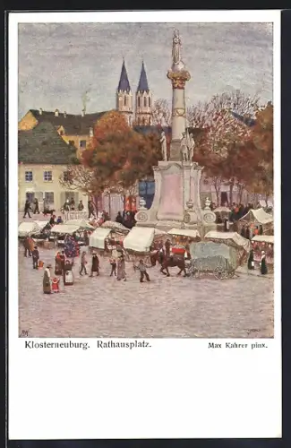 AK Klosterneuburg, Markthandel am Rathausplatz