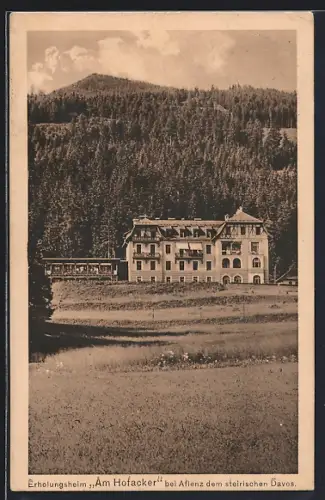 AK Aflenz, Erholungsheim Am Hofacker mit Wald und Wiese