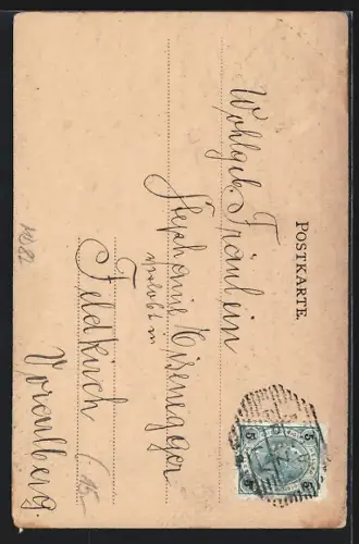 AK Graz, Rathaus unter einem Torbogen, Wappen