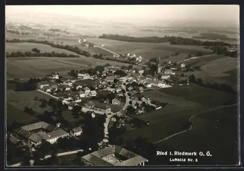 AK Ried i. Riedmark, Fliegeraufnahme des Ortes