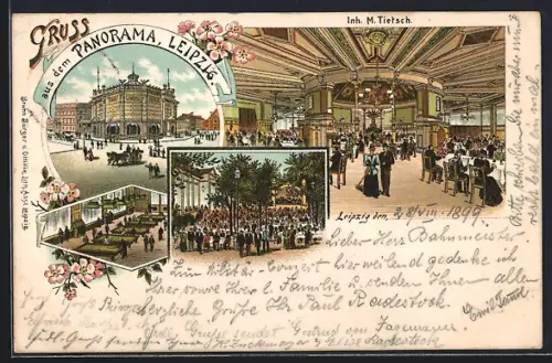 AK Leipzig, Innenansichten vom Panorama, Rundbau, Inh. M. Tietsch