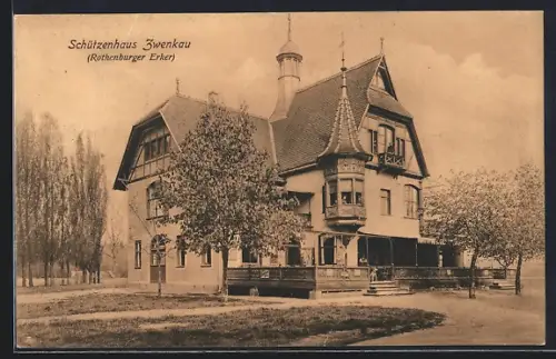 AK Zwenkau, Schützenhaus, Rothenburger Erker