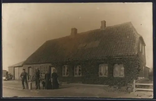 Foto-AK Klein Waabs, Gehöft Fam. Boisen im Jahr 1919