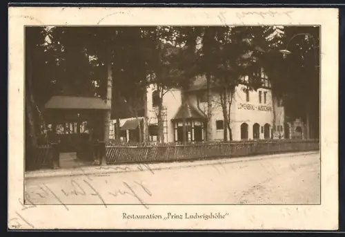 AK München-Solln, Restauration Prinz Ludwigshöhe