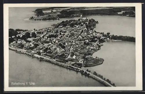 AK Ratzeburg i. Lbg., Luftbild der Altstadtinsel