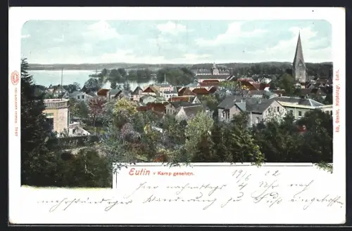 AK Eutin, Blick vom Kamp auf Stadt und Kirche