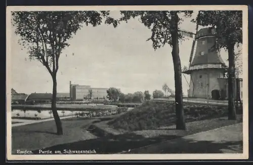 AK Emden, Partie am Schwanenteich