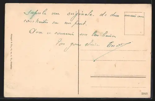 AK Bad Kreuznach, Brückenhäuser, Brücke