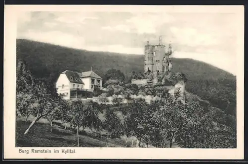 AK Ramstein im Kylltal, Burg mit Hotel-Pension, Bes. Nic. Breiz