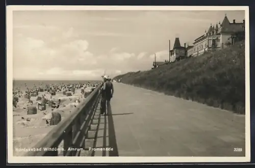 AK Wittdün a. Amrum, Promenade