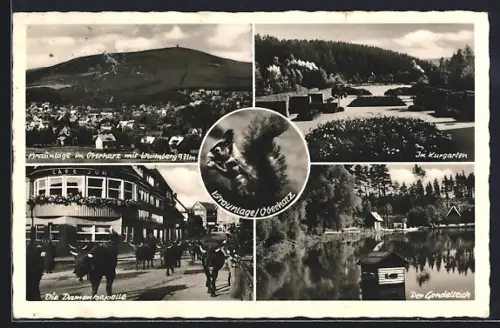 AK Braunlage /Oberharz, Wurmberg, Kurpark, Damenkapelle, Gondelteich
