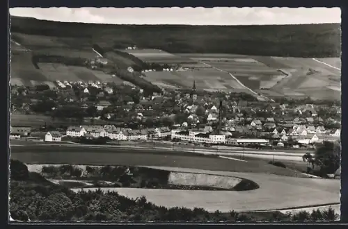AK Bad Münder am Deister, Blick von der Magdalenenbank auf Stadt und Deister