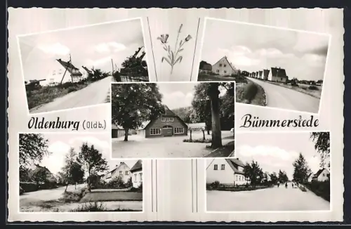 AK Oldenburg-Bümmerstede / O., Dorfansichten, Strassen, Wohnhäuser