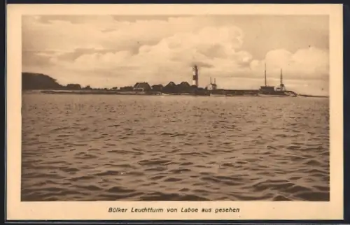 AK Bülk, Leuchtturm von Laboe aus gesehen