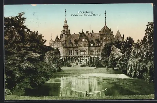 AK Bückeburg, Palais der Fürstin Mutter