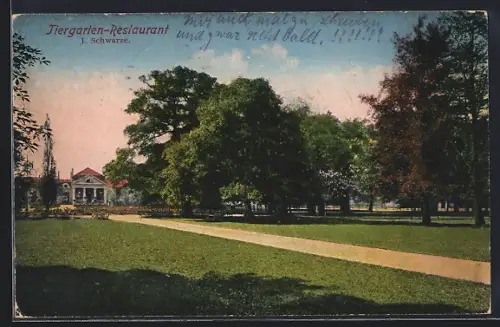 AK Hannover-Kirchrode, Tiergarten-Restaurant von J. Schwarze