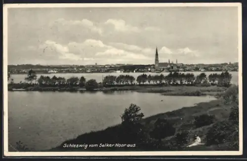 AK Schleswig, Blick vom Selker Noor aus gesehen