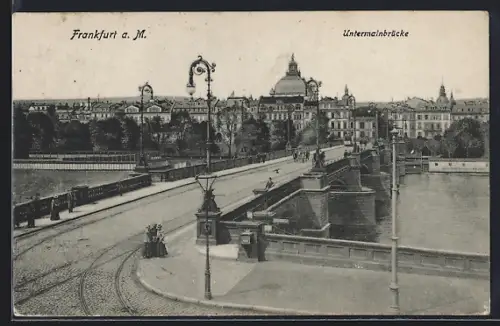 AK Frankfurt a. M., Blick auf die Untermainbrücke