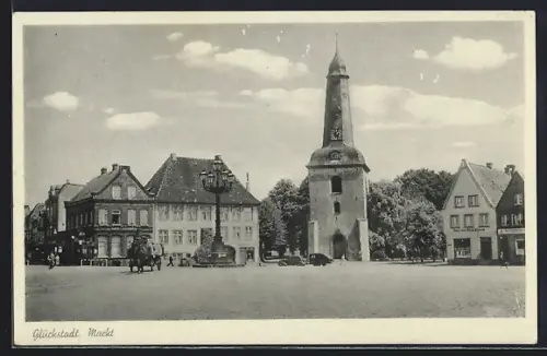 AK Glückstadt, Partie am Markt