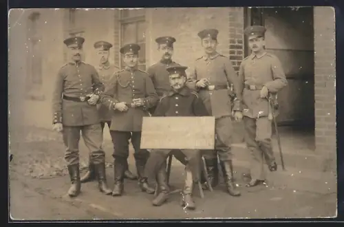 Foto-AK Lockstedter Lager, Gruppenfoto Soldaten des Reserve-Infanterie-Regiments 86 1917