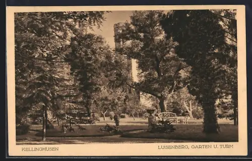 AK Kellinghusen, Luisenberg, Garten und Turm