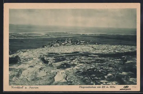 AK Norddorf a. Amrum, Fliegeraufnahme aus 200 m Höhe