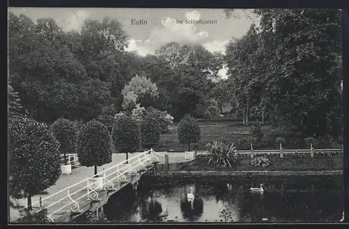 AK Eutin, Partie im Schlossgarten
