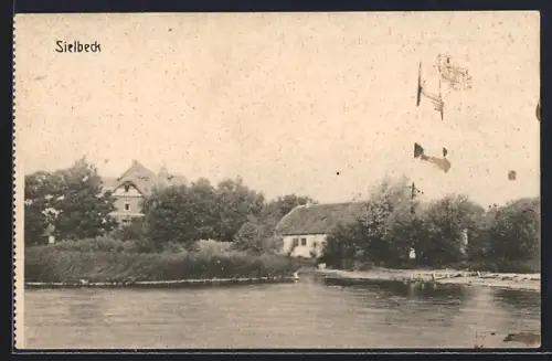 AK Sielbeck / Kellersee, Häuser am Seeufer