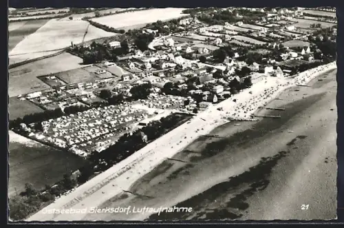 AK Sierksdorf, Luftaufnahme des Ortes