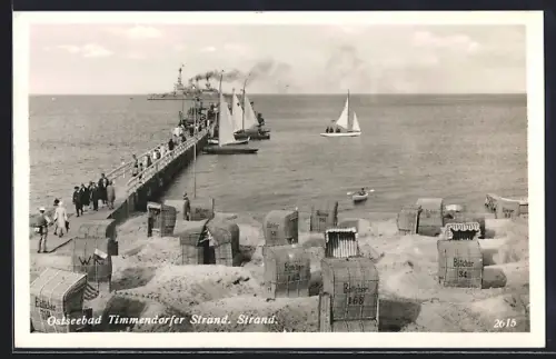 AK Timmendorfer Strand, Strand mit Seebrücke