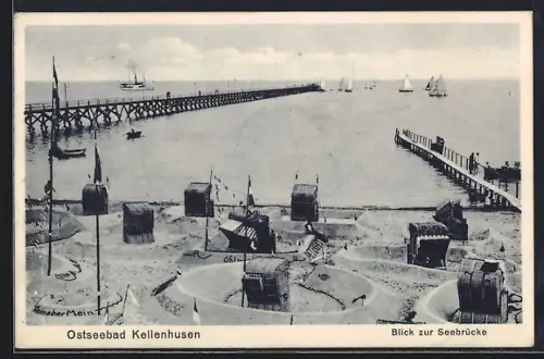 AK Kellenhusen, Blick zur Seebrücke