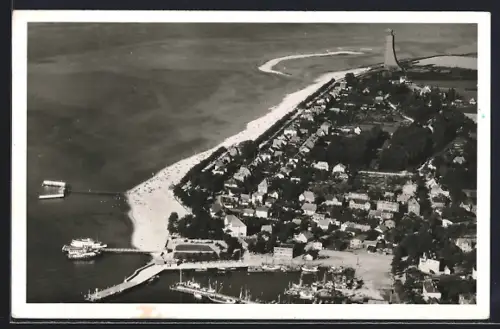 AK Laboe, Luftaufnahme des Strandes