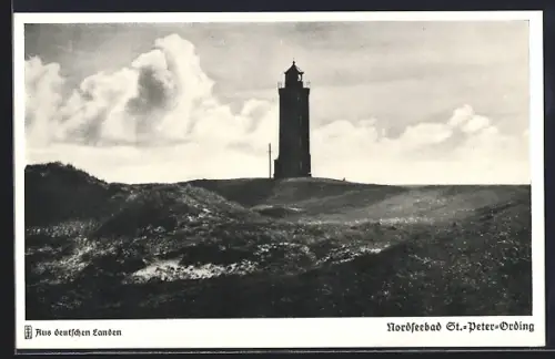 AK St.-Peter-Ording, Leuchtturm von Süderhöft