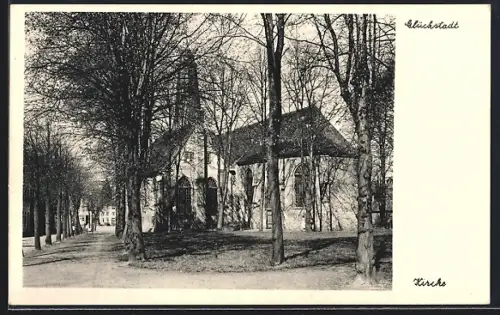 AK Glückstadt, Blick zur Kirche