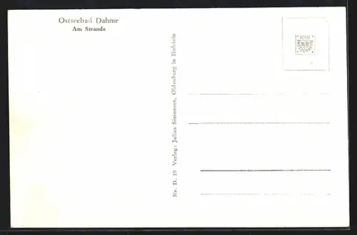 AK Dahme / Ostseebad, Partie am Strande