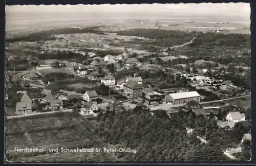 AK St. Peter-Ording, Ortsansicht vom Flugzeug aus