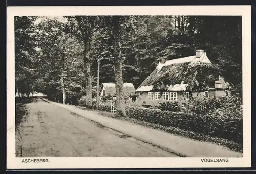 AK Ascheberg / Schwiddeldei, Haus mit Reetdach am Vogelsang