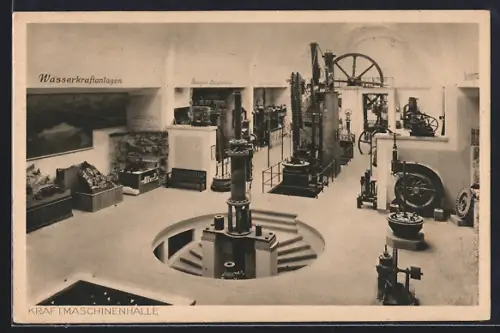 AK München, Deutsches Museum, Kraftmaschinenhalle