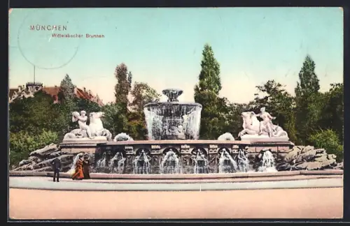 AK München, Wittelsbacher Brunnen