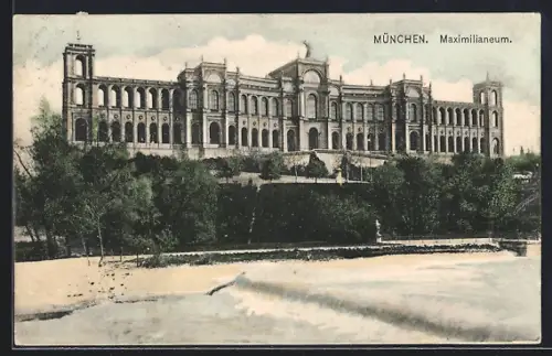 AK München, Partie am Maximilianeum